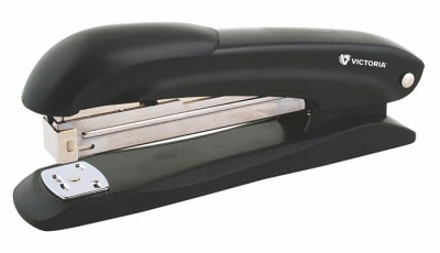 Tűzőgép, 24/6, 30 lap, VICTORIA OFFICE, "Full-Strip", fekete